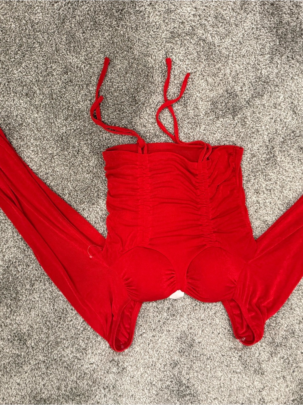Red Women’s Ruched Shirt